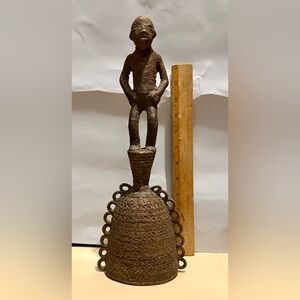 Antique African Benin Yoruba Bronze Bell
